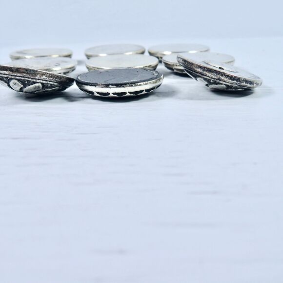 Vintage Metal Cabochons and Dangle Extenders, Jewelry Making Supplies - Picture 5 of 8